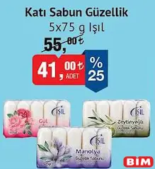 IŞIL KATI SABUN GÜZELLİK 5X75 G IŞIL KATI SABUN GÜZELLİK 5X75 G